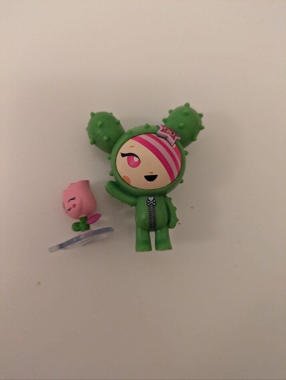 tokidoki Green Cactus Costume Figure with Pink Accents